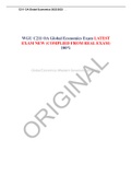 WGU c211 OA Global Economics Exam Latest Exam New Update