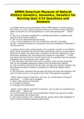 AMNH American Museum of Natural History Genetics&comma; Genomics&comma; Genetics for Nursing Quiz 2&sol;15 Questions and Answers