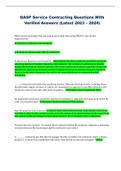 QASP Service Contracting Questions With Verified Answers &lpar;Latest 2023 &ndash; 2024&rpar;