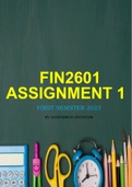 FIN2601 Assignment 1 First Semester 2023