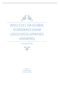WGU C211 OA GLOBAL  ECONOMICS EXAM  (2022/2023) (VERIFIED  ANSWERS)