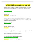 Full ATI RN Pharmacology&sol;RN PHARMACOLOGY&sol;  Pharmacology Exams  From 2019  Questions  all with Correct Answers  Latest updated  &vert;Assured A&plus; Score  2023