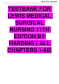 TESTBANK FOR LEWIS MEDICAL SURGICAL NURSING 11TH EDITION BY HARDING