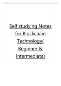 Self studying Notes for Blockchain Technology( Beginner & Intermediate)