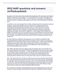 2022 AHIP questions and answers verified&lpar;updated&rpar;