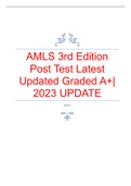 AMLS 3rd Edition Post Test Latest Updated Graded A+| 2023 UPDATE