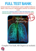 Test Bank For Human Anatomy 9th Edition By Elaine N Marieb; Patricia M. Brady; Jon B. Mallatt 9780135168059 Chapter 1-25 Complete Guide 