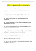 AO Unit 4 questions with correct answers