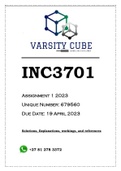 INC3701 Assignment 1 2023 &lpar;679560&rpar; &lpar;QUIZ&rpar;