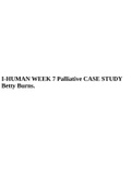 I-HUMAN WEEK 7 Palliative CASE STUDY Betty Burns.