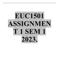  EUC1501 ASSIGNMENT 1 SEM 1  (revesion material; question with correct answers)