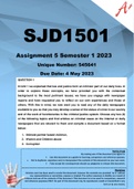 SJD1501 Assignment 5 Semester 1 2023 (545641)