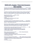 ENVS 201 chapter 7 Quiz And Answers  2023 Update