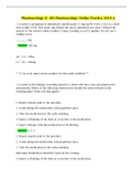 Pharmacology II - RN Pharmacology Online Practice 2019 A 100&percnt; Correct Answered