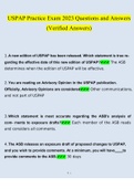 USPAP Practice Exam 2023 Questions and Answers &lpar;Verified Answers&rpar;
