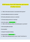 PCIP STUDY BUNDLE PACK SOLUTION 2023 &lpar;Questions and Answers &rpar;&lpar;Verified Answers&rpar;