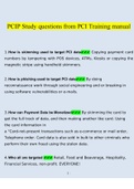 PCIP Study questions from PCI Training manual 2023 Questions and Answers &lpar;Verified Answers&rpar;