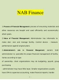 NAB Finance 2023 Study Guide (Verified by Expert)