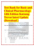 Test Bank for Basic and Clinical Pharmacology 14th Edition Katzung Trevor latest Update (Download }