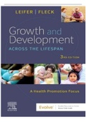 TEST BANK FOR GROWTH AND DEVELOPMENT ACROSS THE LIFESPAN A HEALTH PROMOTION FOCUS 3RD EDITION BY GLORIA FLECK ALL CHAPTERS INCLUDED,COMPLETE GUIDE 100% VERIFIED.