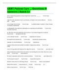 ARRT Patient Care &lowbar;&lowbar; Questions & Answers &vert; Rated A&plus;