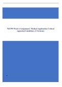 NR 599 Week 6 Assignment: Medical Application Critical Appraisal Guidelines (2 Versions)