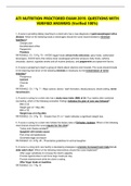 ATI NUTRITION PROCTORED EXAM 2019&period; QUESTIONS WITH VERIFIED ANSWERS &lpar;Verified 100&percnt;&rpar;