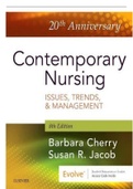 TESTBANK FOR CONTEMPORARY NURSING ISSUES, TRENDS & MANAGEMENT 8TH EDITION BY BARBARA >CHAPTER 1- 28< COMPLETE GUIDE 100% VERIFIED.