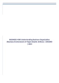 BUSINESS 4500 Understanding Business Organization (Business Environment of Virgin Atlantic Airlines) | GRADED | 2023