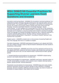  WGU D096&sol;D169 Essential Practices for Supporting Diverse Learners Exam Questions and Answers