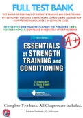 Test Bank For Essentials of Strength Training and Conditioning 4th Edition By National Strength and Conditioning Association Haff 9781718210868 Chapter 1-24 Complete Guide .