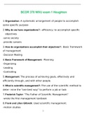 BCOR 370 WVU exam 1 Houghton latest 2023 with complete solution