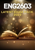ENG2603 (Updated) Exam Pack 2022 (Poem analysis, essays and more) Ace Your Assignments and Exams with Ease!