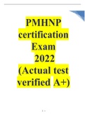PMHNP certification Exam 2022&lpar;Actual test verified A&plus;&rpar;