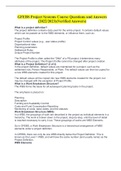 GFEBS Project Systems Course Questions and Answers &lpar;2022&sol;2023&rpar;&lpar;Verified Answers&rpar;