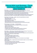 Edexcel AS&sol;A Level Business - Theme  1&period;5&period;4 Forms of Business Q&A 2023  Latest Update A&plus;