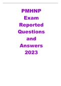 PMHNP Exam Reported Questions and Answers(2022/2023)