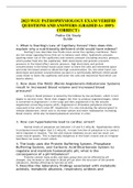 WGU D236 pathophysiology Exam -Study Guide-With 100&percnt; verified answers-2022-2023 Graded A&plus;