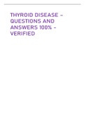 THYROID DISEASE &ndash; QUESTIONS AND  ANSWERS 100&percnt; - VERIFIED