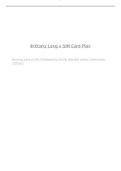 Brittany Long v SIM Care Plan     Nursing Care of the Childbearing Family (Raritan Valley Community College)
