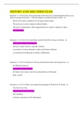 HISTORY 410N MID-TERM EXAM&vert; VERIFIED SOLUTION 