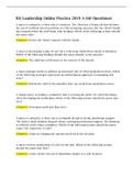 COMPREHENSIVE&sol;FULL SETS FOR&colon; ATI RN LEADERSHIP&sol; RN LEADERSHIP&sol; VATI RN LEADERSHIP&semi; QUESTIONS ALL WITH 100&percnt; CORRECT ANSWERS&comma; LATEST 2023 &vert; GUARANTEE A&plus; SCORE &vert;VERIFIED