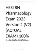 HESI RN Pharmacology Exam 2023 Version 2