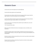 Obstetric Exam 2023 WITH 100&percnt; COMPLETE ANSWERS