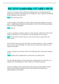 RN 2019 Leadership ATI A&B &lpar;&plus;80 Q&rpar; all with correct Answers &vert;Firm A&plus; score