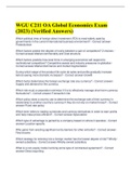 WGU C211 OA Global Economics Exam &lpar;2023&rpar; &lpar;Verified Answers&rpar;
