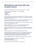 MN Esthetican state Exam 2023 with complete solution