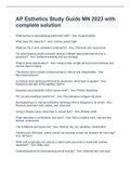 AP Esthetics Study Guide MN 2023 with complete solution