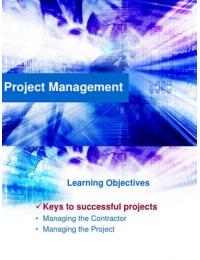 Learning Objectives- Project management 
