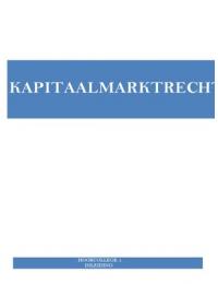 Kapitaalmarktrecht hoorcolleges+samenvatting